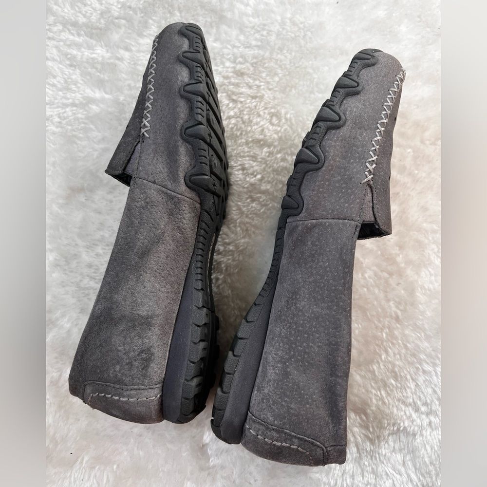 Skechers Gray Perforated Slip-On Loafers - Picture 10 of 14
